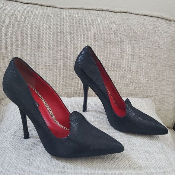 Charles Jourdan Paris Shoes Heels Black Suede Sz 8.5 - Picture 11 of 14